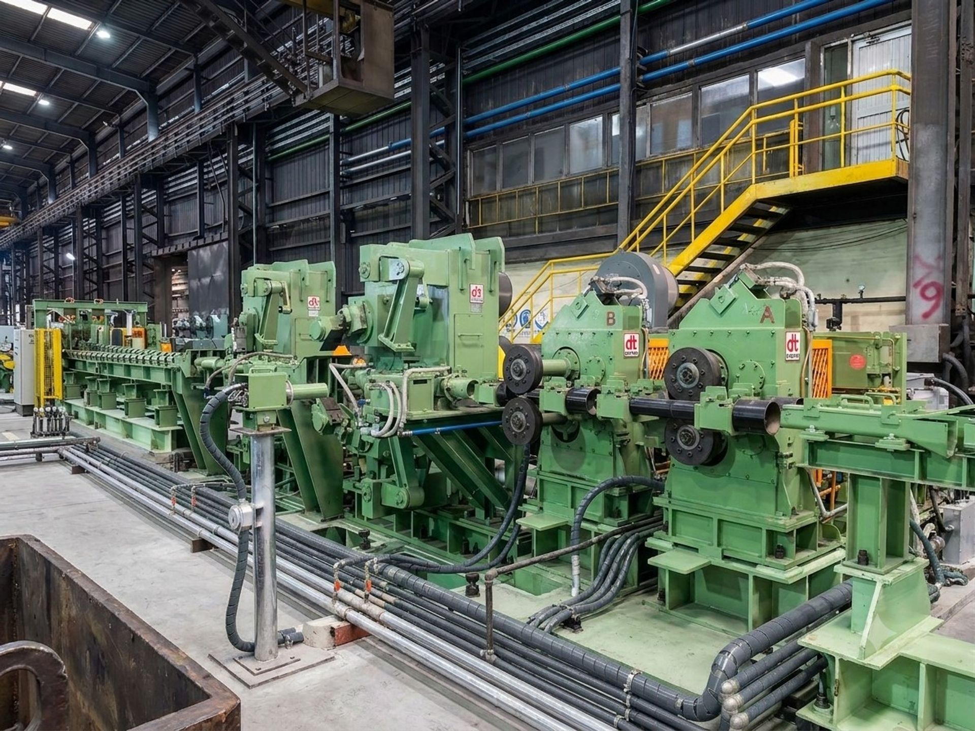 Flying Shear in a rolling mill production line